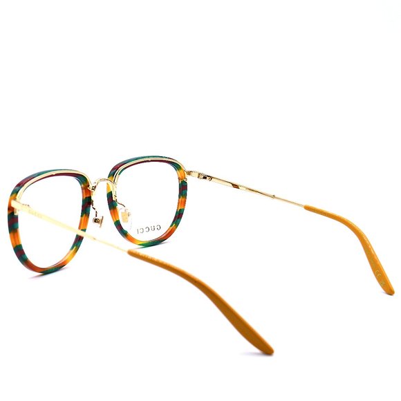NEW GUCCI GG0675o 004 STRIPE HAVANA AUTHENTIC EYEGLASSES FRAME - Picture 6 of 13